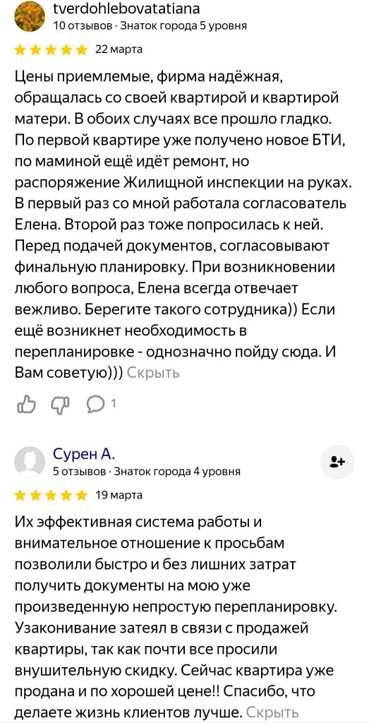Отзывы заказчиков о нашей работе